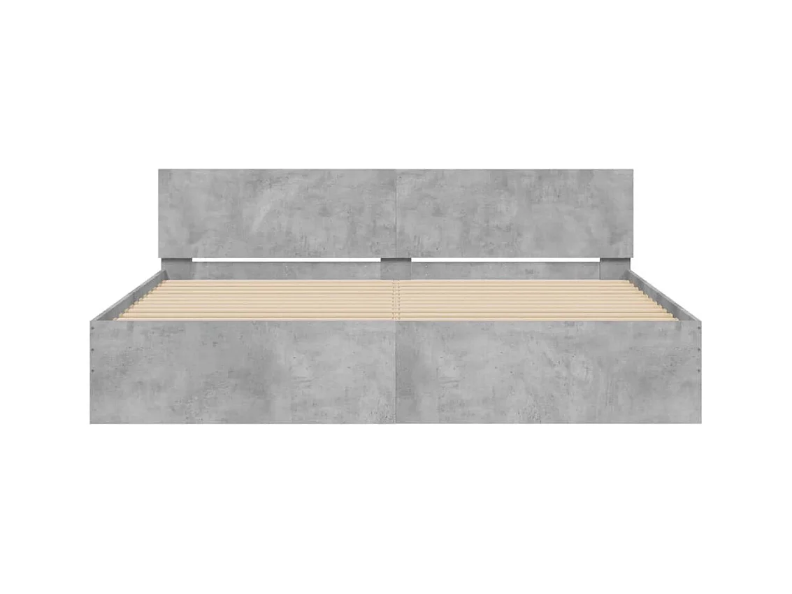 Lit double | Lit adulte | Cadre de lit gris béton 160x200 cm