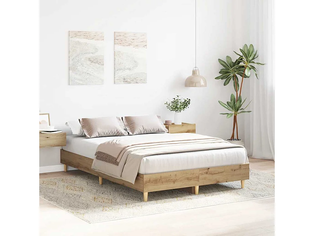 Lit double | Lit adulte | Cadre de lit chêne artisanal 140x190 cm