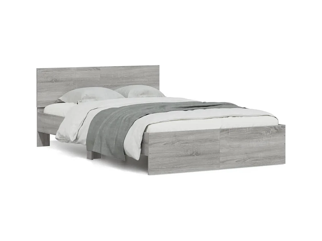 Lit simple | Lit adulte, enfant | Cadre de lit sonoma gris 120x190 cm