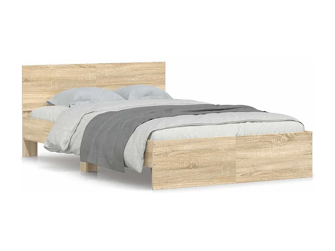 Lit simple | Lit adulte, enfant | Cadre de lit chêne sonoma 120x190 cm