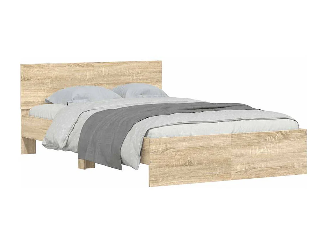 Lit simple | Lit adulte, enfant | Cadre de lit chêne sonoma 120x190 cm