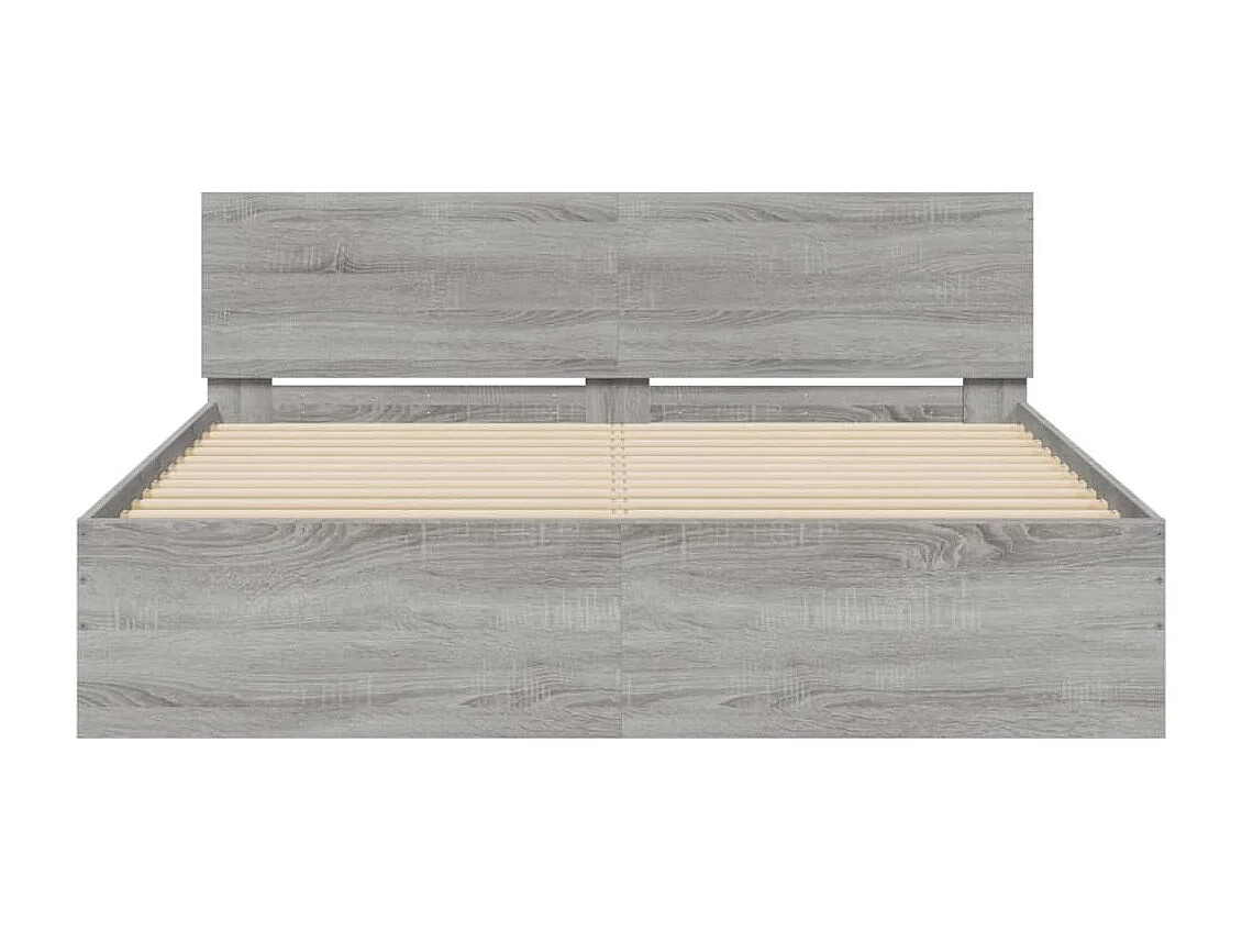 Lit double | Lit adulte | Cadre de lit sonoma gris 140x200 cm