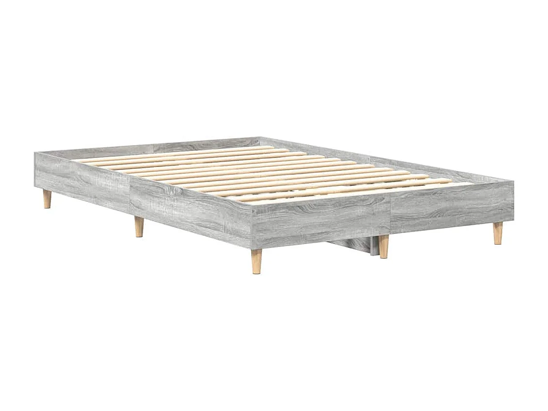 Lit double | Lit adulte | Cadre de lit sonoma gris 135x190 cm