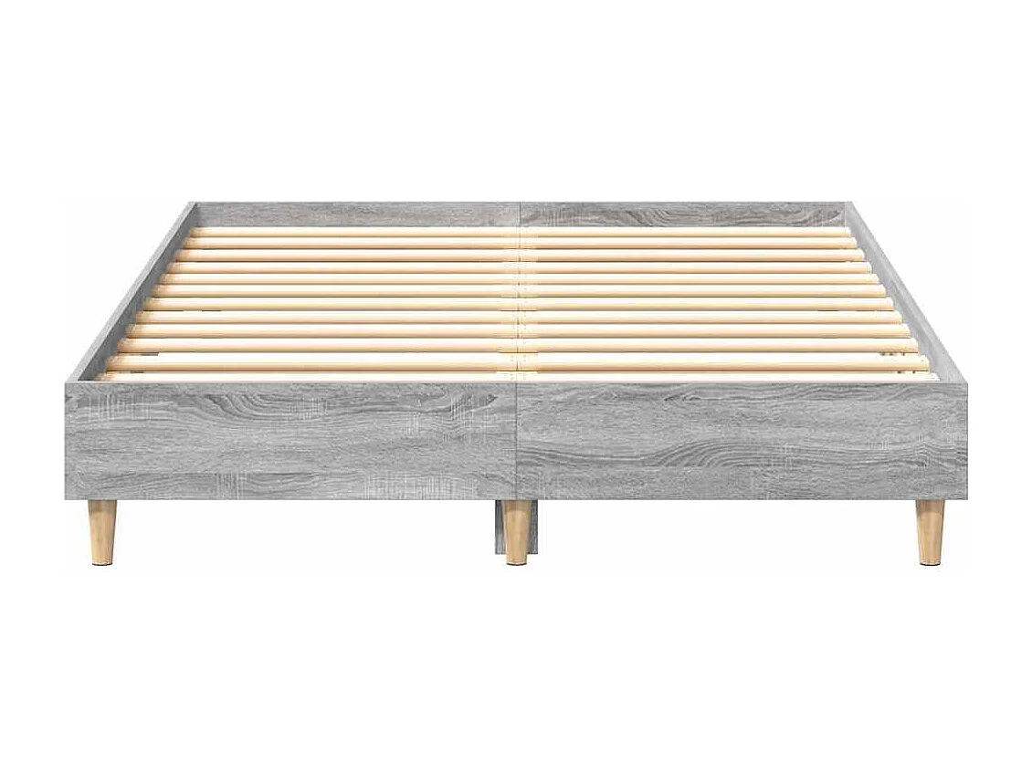 Lit double | Lit adulte | Cadre de lit sonoma gris 135x190 cm
