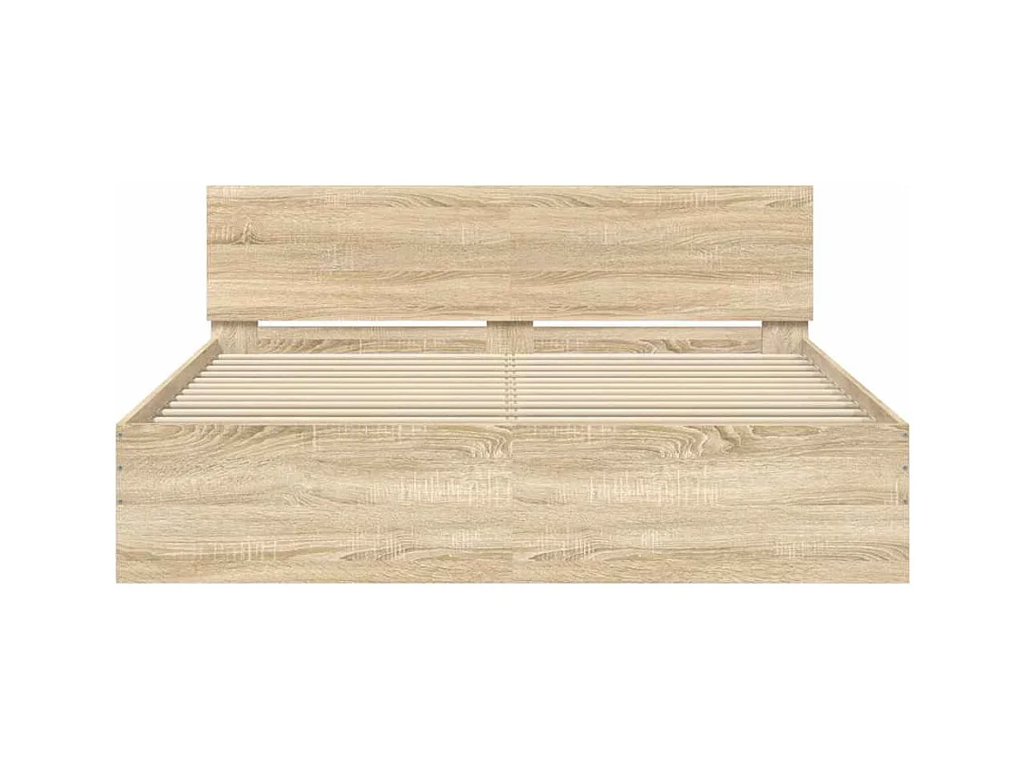 Lit double | Lit adulte | Cadre de lit chêne sonoma 140x200 cm