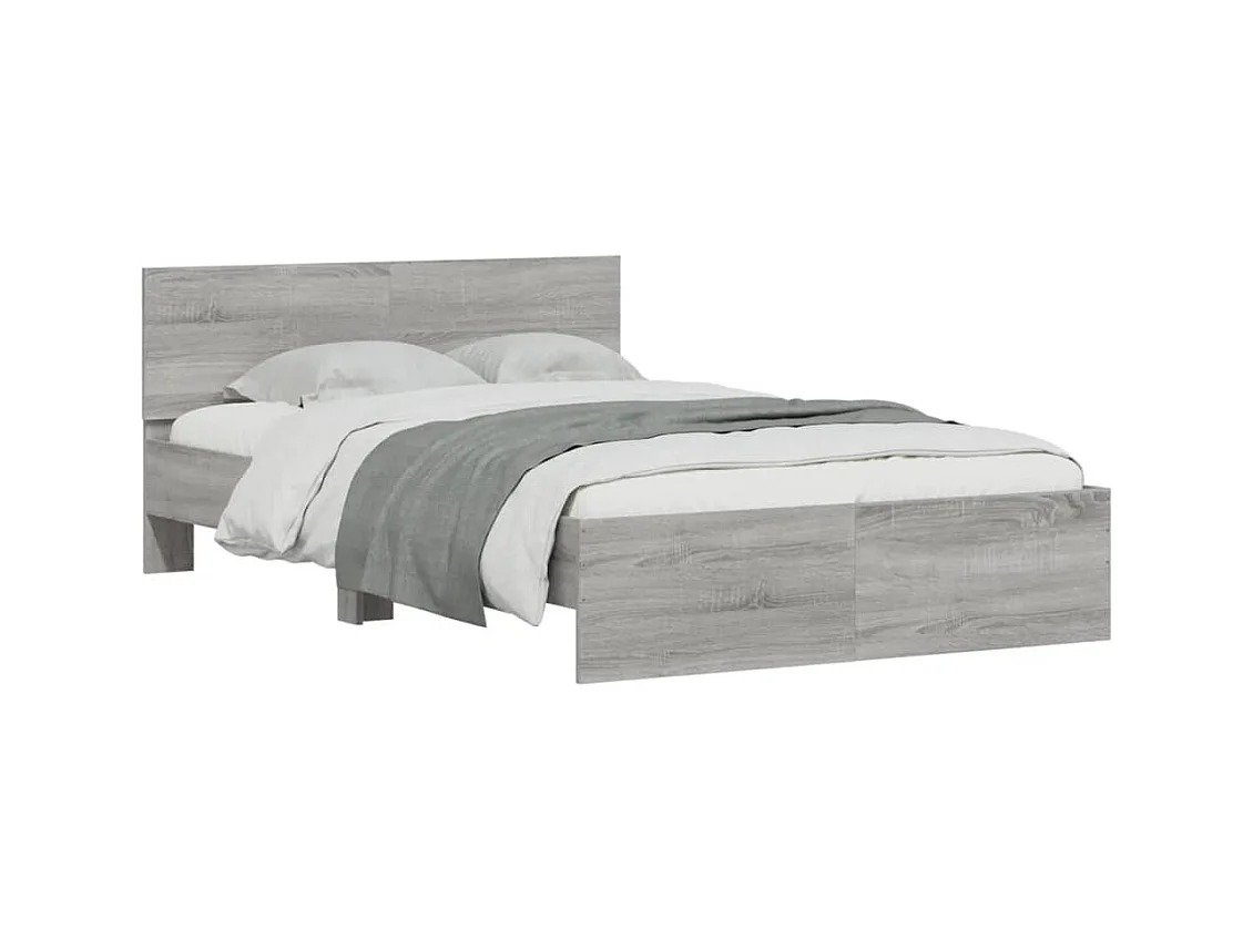 Lit simple | Lit adulte, enfant | Cadre de lit sonoma gris 120x200 cm