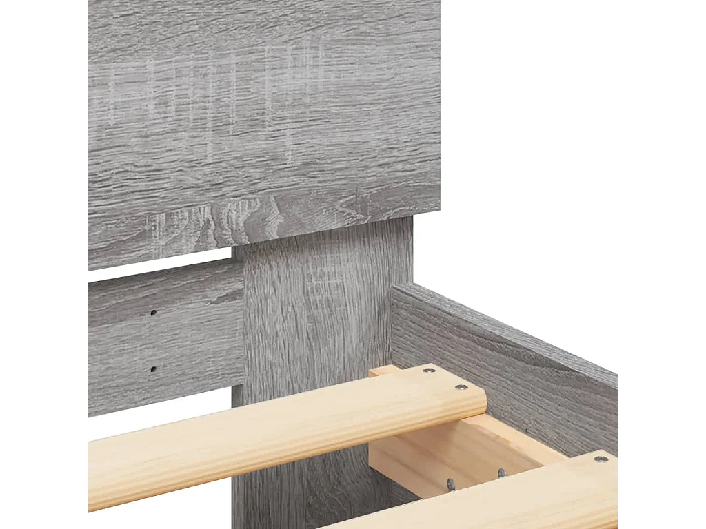 Lit simple | Lit adulte, enfant | Cadre de lit sonoma gris 120x200 cm