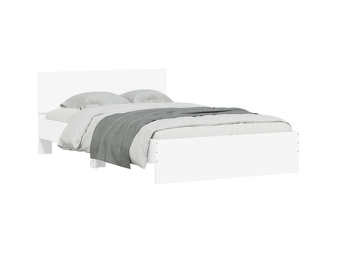 Lit simple | Lit adulte, enfant | Cadre de lit blanc 120x190 cm