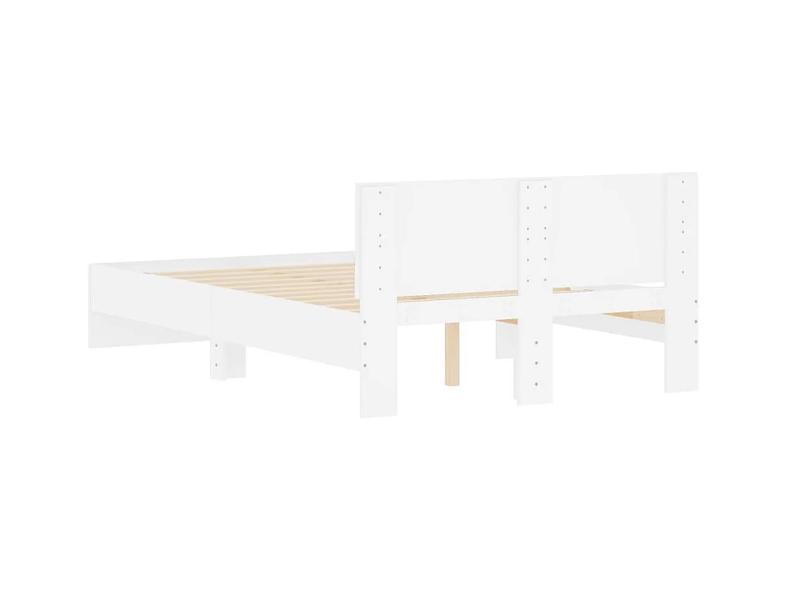 Lit simple | Lit adulte, enfant | Cadre de lit blanc 120x190 cm