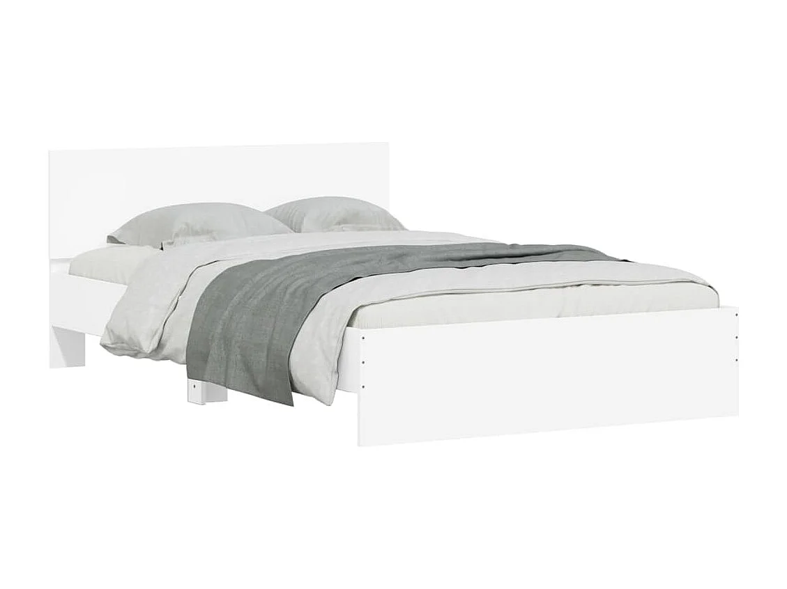 Lit simple | Lit adulte, enfant | Cadre de lit blanc 120x190 cm