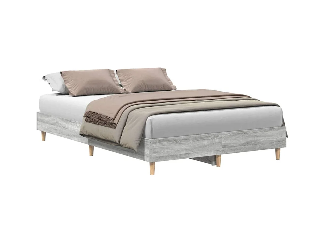 Lit simple | Lit adulte, enfant | Cadre de lit Sonoma gris 120x190 cm Bois d'ingénierie