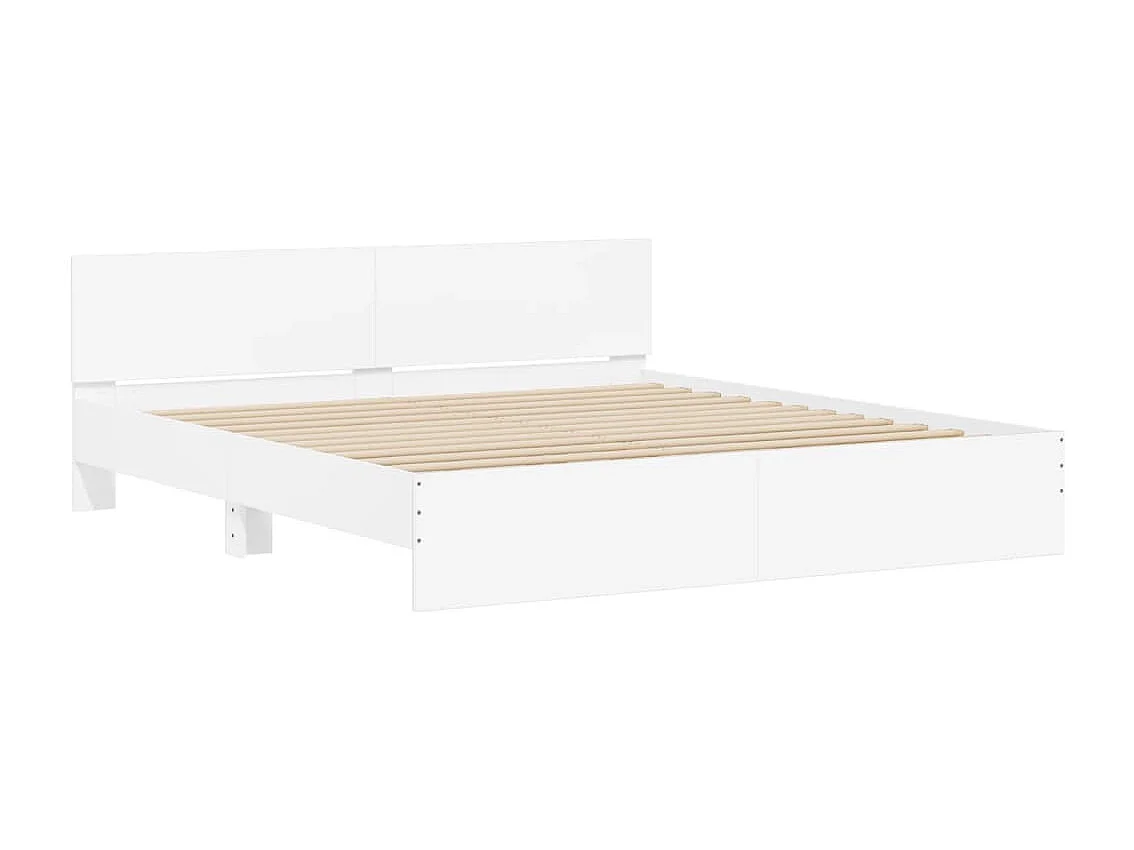 Lit double | Lit adulte | Cadre de lit blanc 200x200 cm