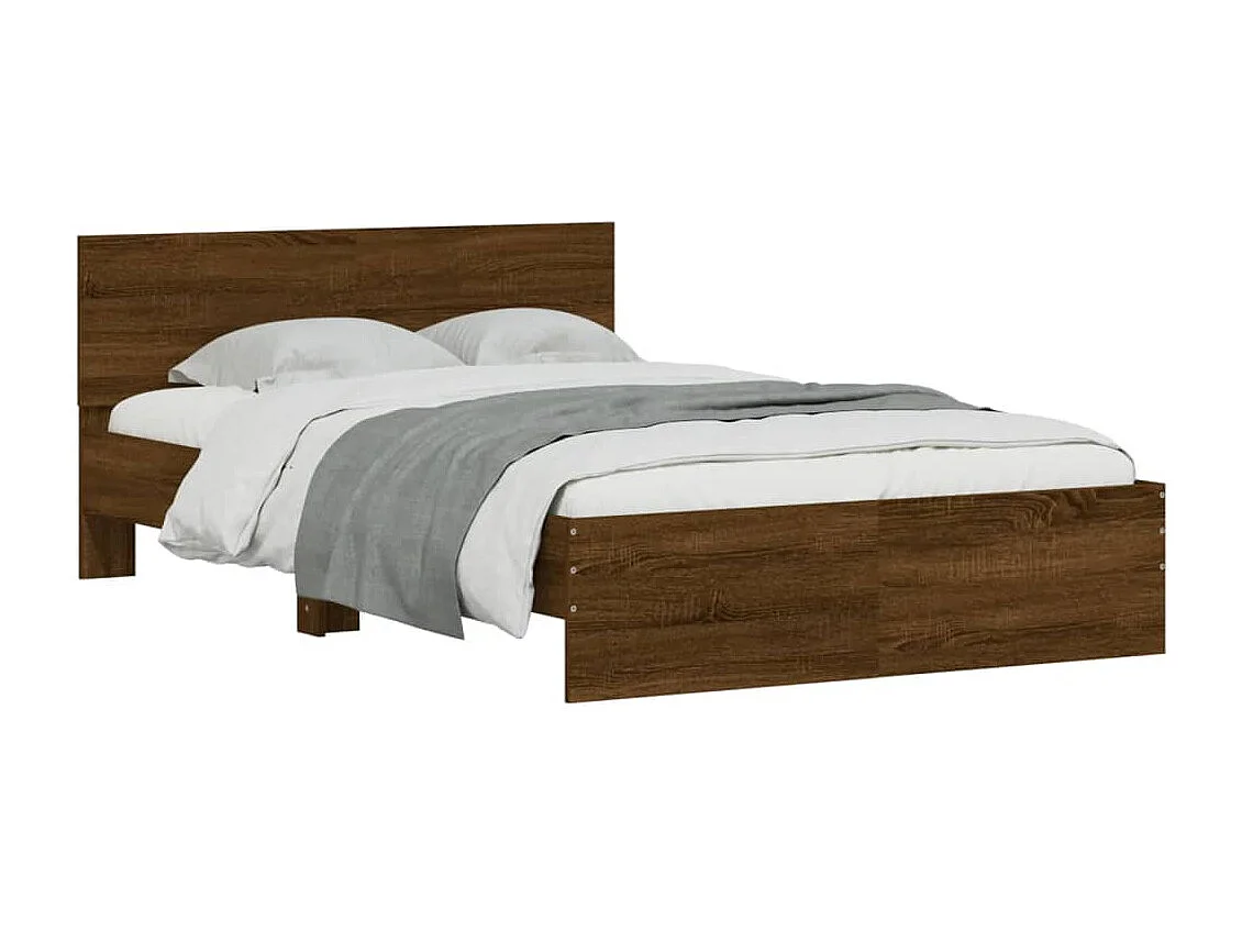 Lit simple | Lit adulte, enfant | Cadre de lit chêne marron 120x190 cm