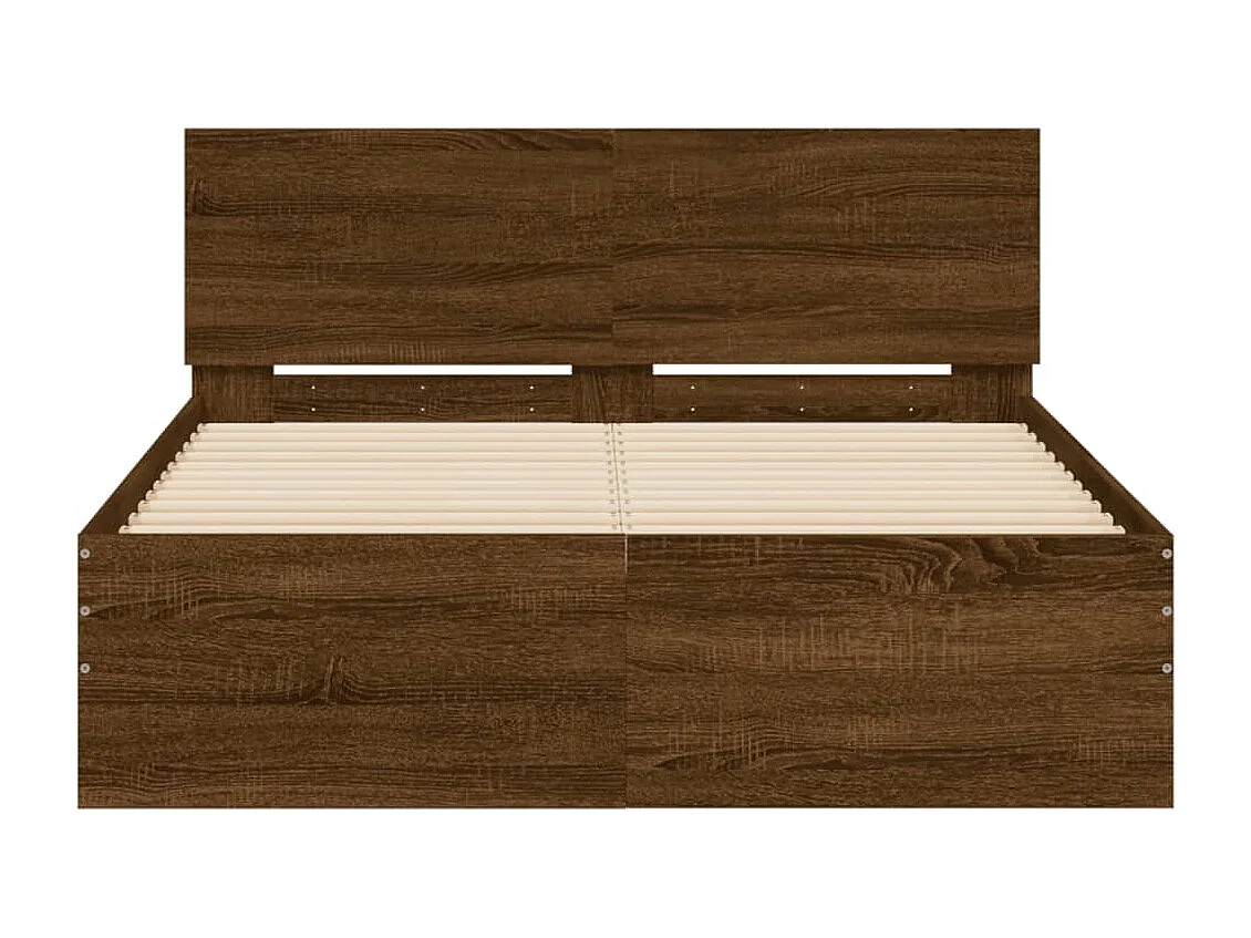 Lit simple | Lit adulte, enfant | Cadre de lit chêne marron 120x190 cm