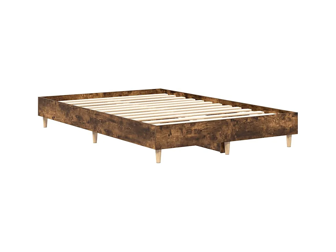 Lit simple | Lit adulte, enfant | Cadre de lit chêne fumé 120x190 cm bois ingénierie