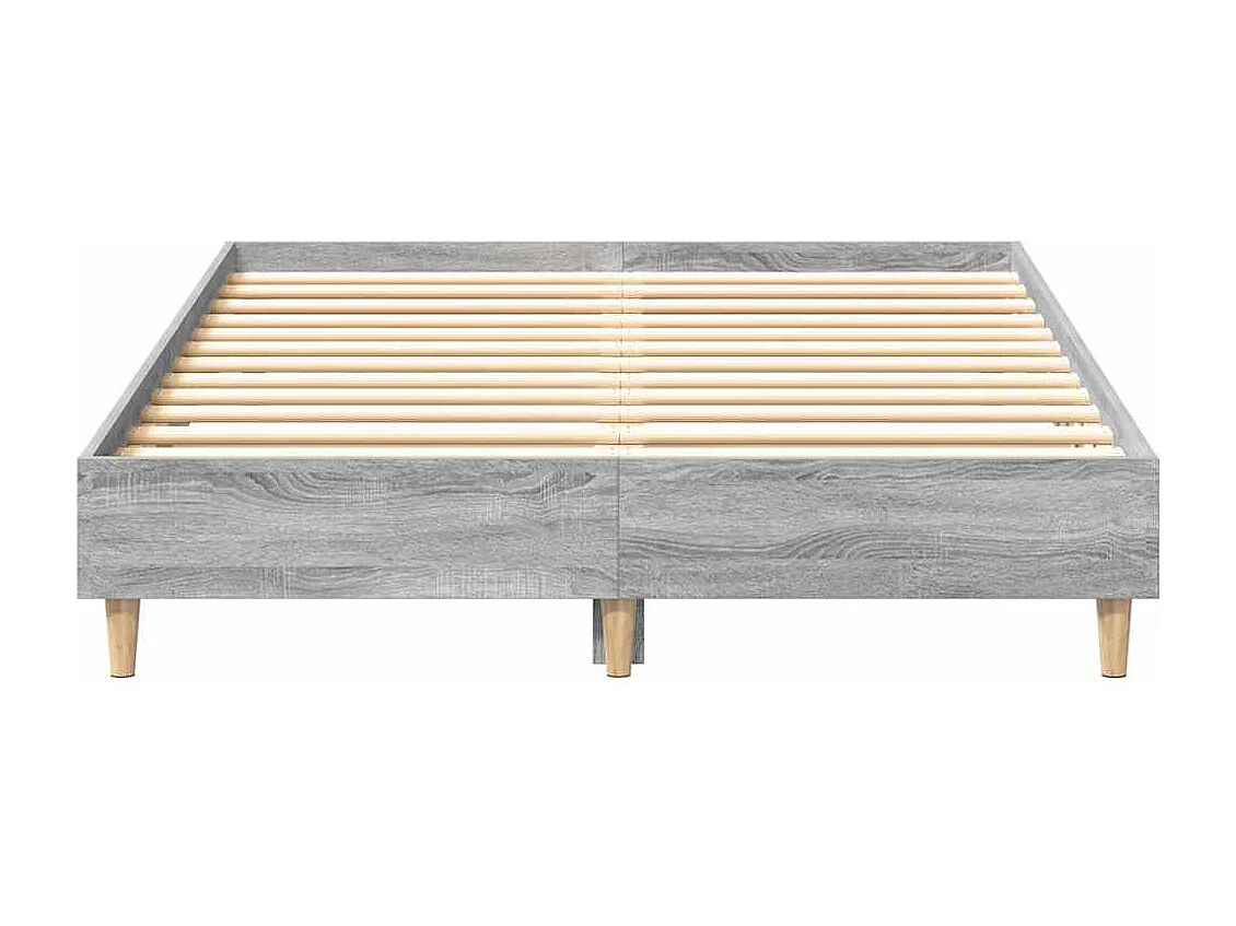 Lit double | Lit adulte | Cadre de lit sonoma gris 140x190 cm
