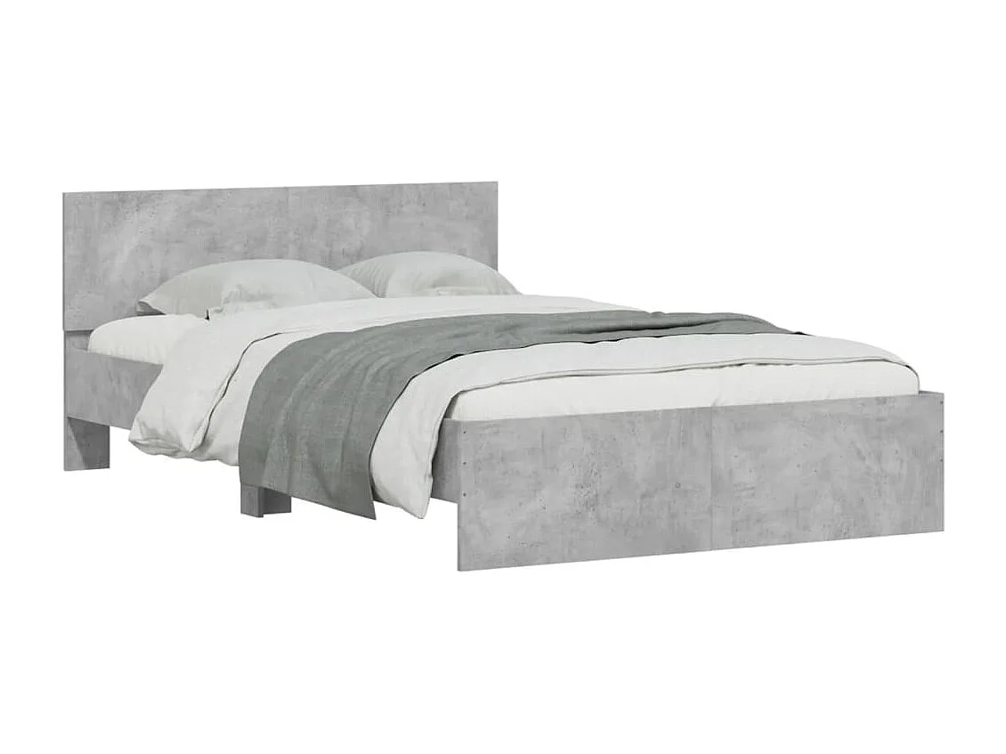 Lit double | Lit adulte | Cadre de lit gris béton 135x190 cm