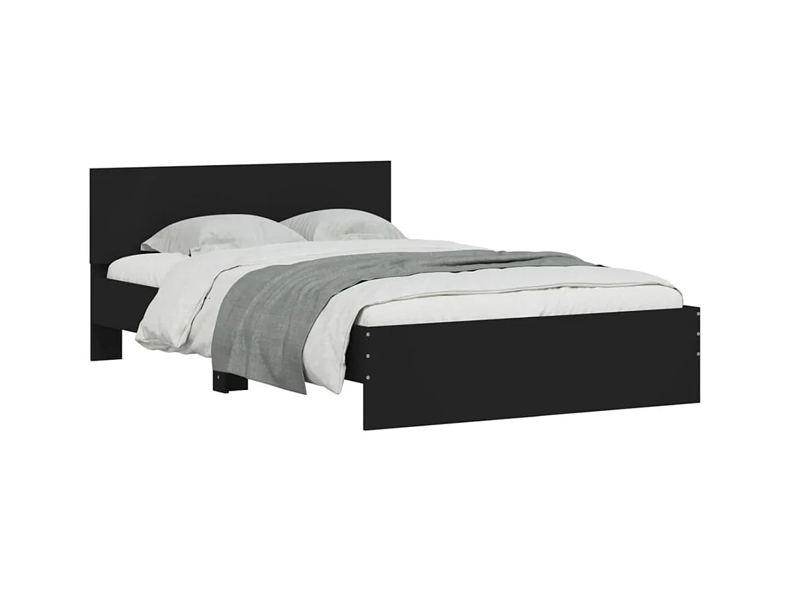 Lit double | Lit adulte | Cadre de lit noir 135x190 cm