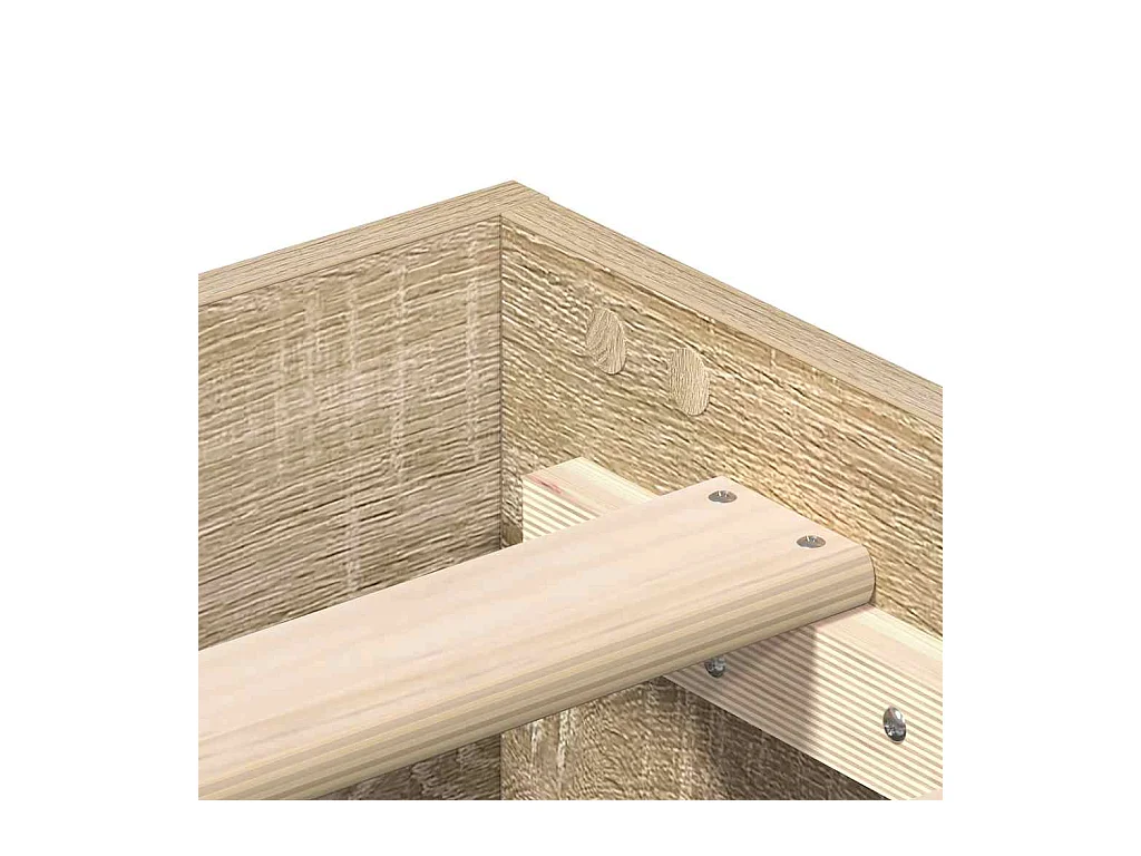 Lit double | Lit adulte | Cadre de lit chêne sonoma 180x200 cm