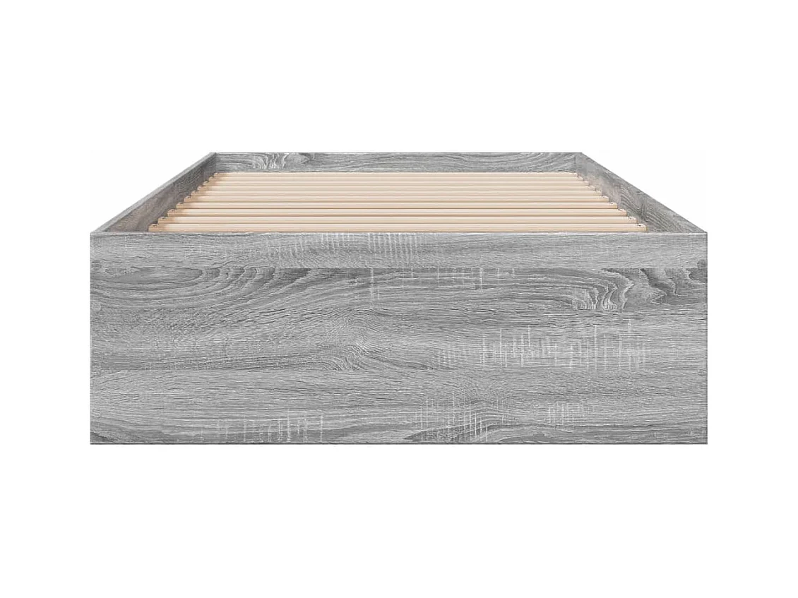 Lit simple | Lit adulte, enfant | Cadre de lit avec tiroirs sonoma gris 90x200 cm