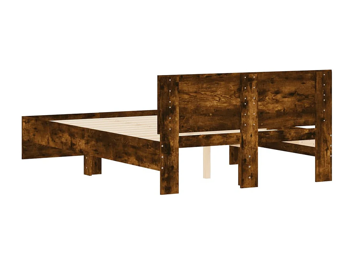 Lit simple | Lit adulte, enfant | Cadre de lit chêne fumé 120x200 cm