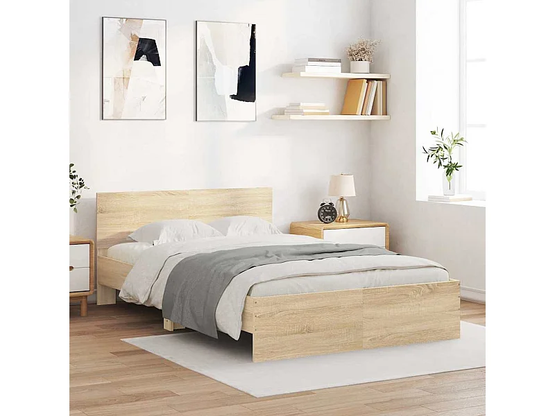 Lit simple | Lit adulte, enfant | Cadre de lit chêne sonoma 120x200 cm