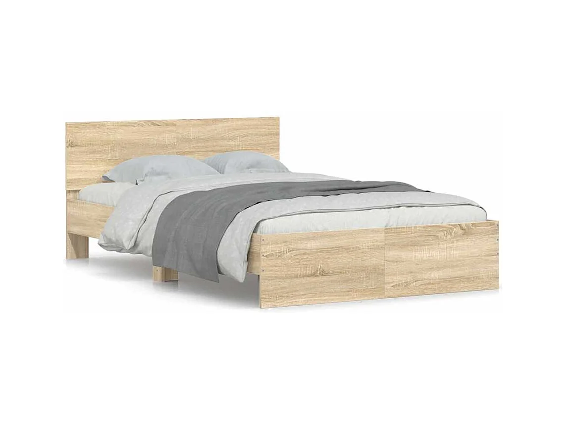 Lit simple | Lit adulte, enfant | Cadre de lit chêne sonoma 120x200 cm