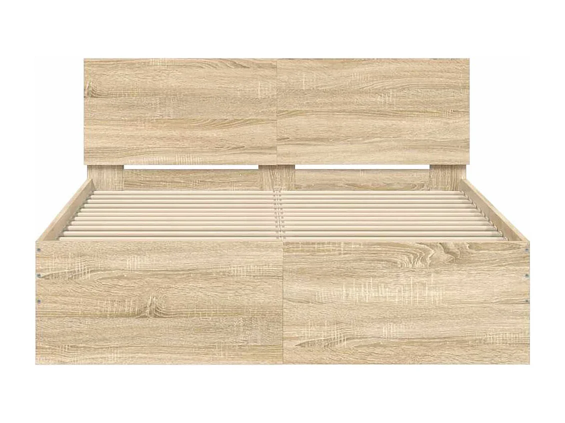 Lit double | Lit adulte | Cadre de lit chêne sonoma 135x190 cm