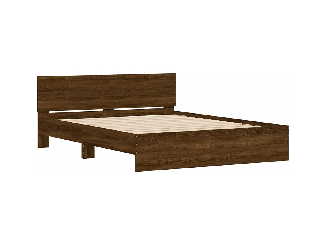 Lit double | Lit adulte | Cadre de lit chêne marron 140x200 cm