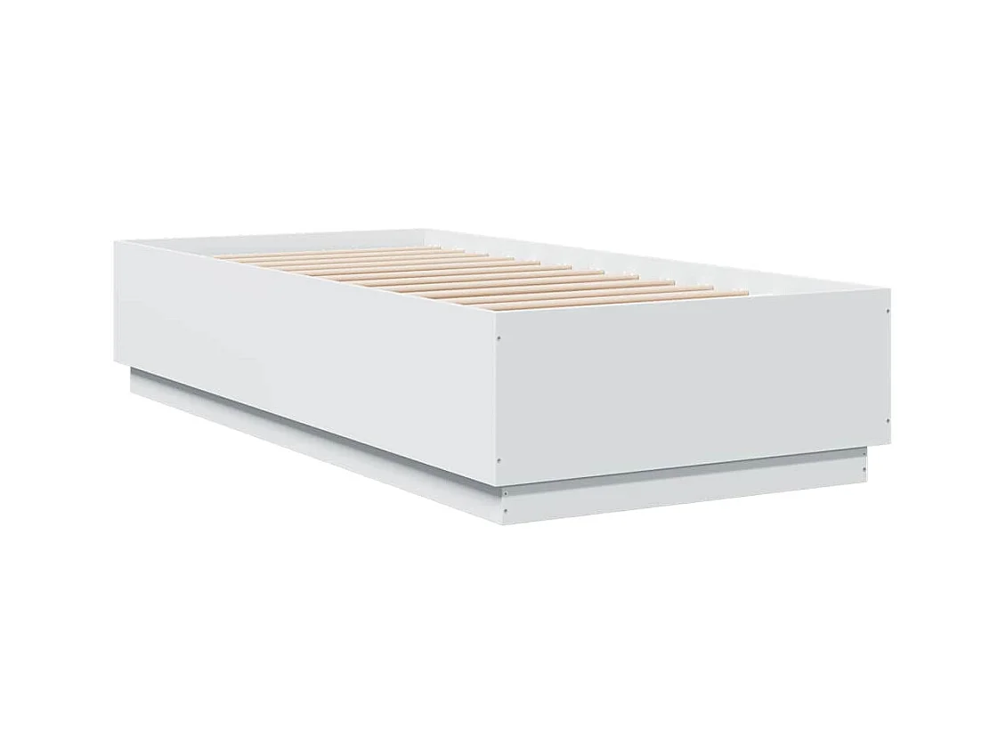 Lit simple | Lit adulte, enfant | Cadre de lit blanc 100x200 cm