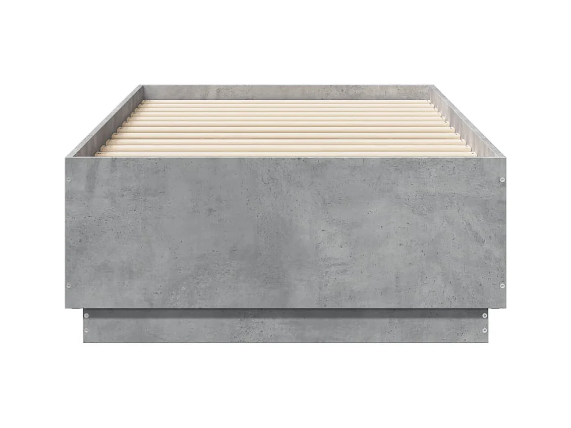 Lit simple | Lit adulte, enfant | Cadre de lit gris béton 90x190 cm