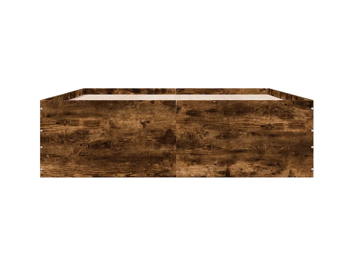 Lit double | Lit adulte | Cadre de lit chêne fumé 150x200 cm
