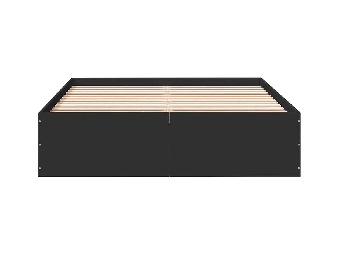 Lit simple | Lit adulte, enfant | Cadre de lit noir 120x190 cm