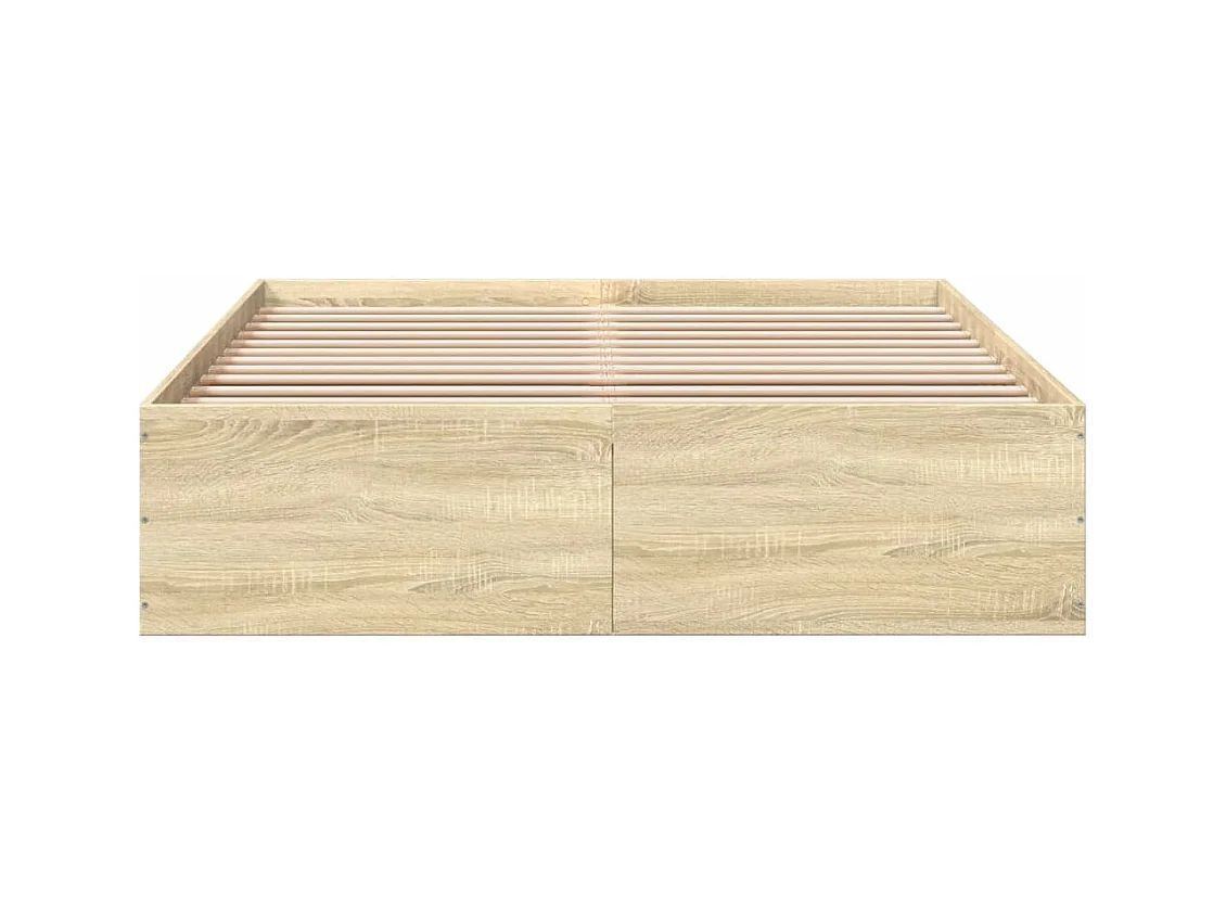 Lit double | Lit adulte | Cadre de lit chêne sonoma 140x200 cm