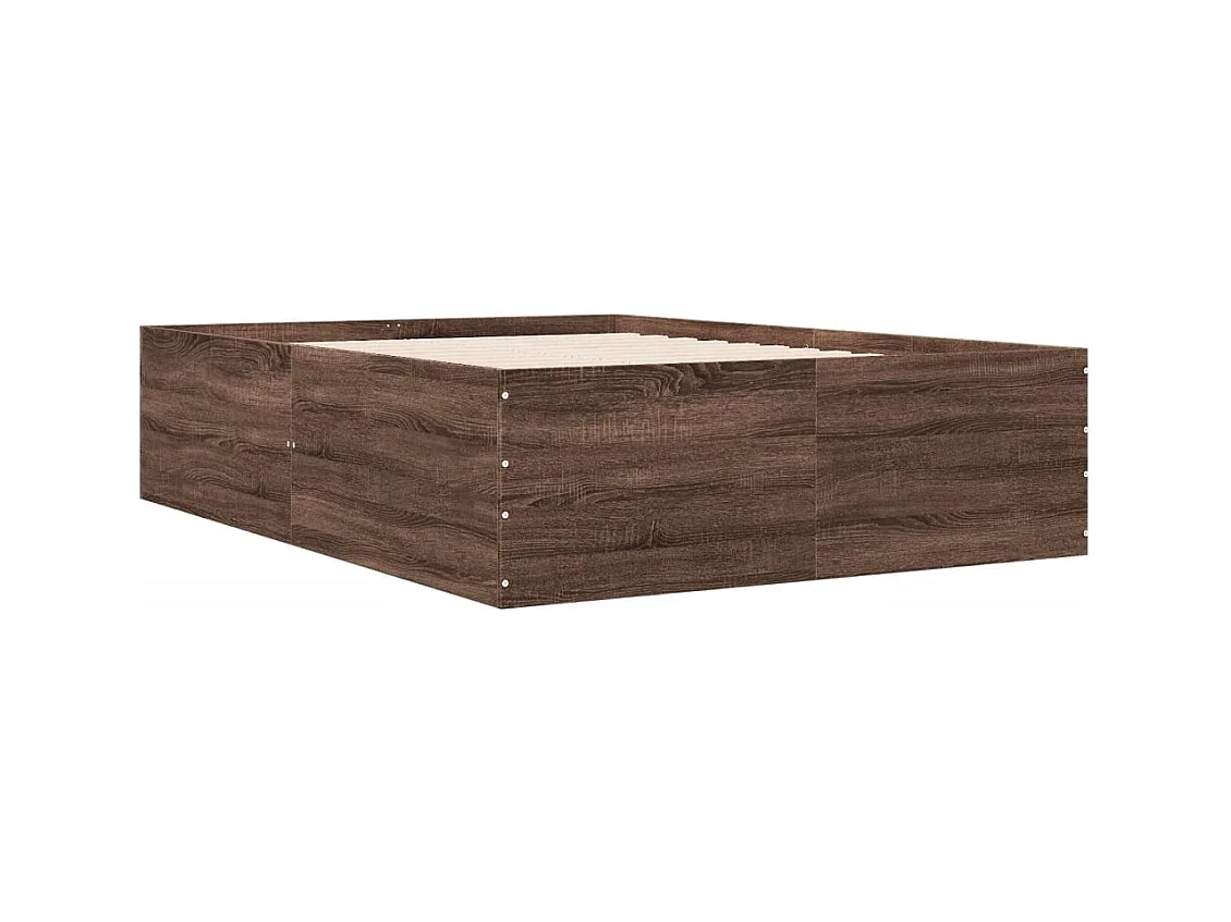 Lit double | Lit adulte | Cadre de lit chêne marron 140x200 cm