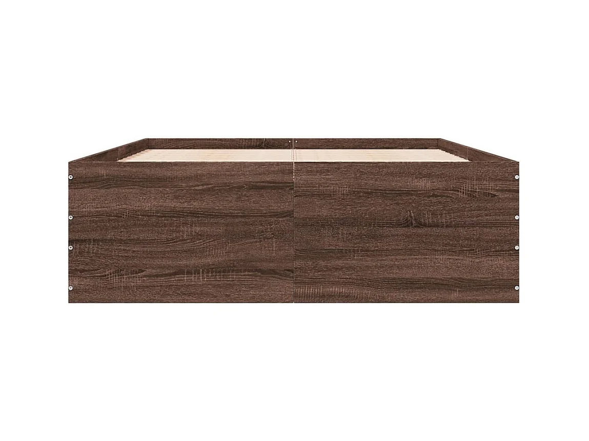 Lit double | Lit adulte | Cadre de lit chêne marron 140x200 cm