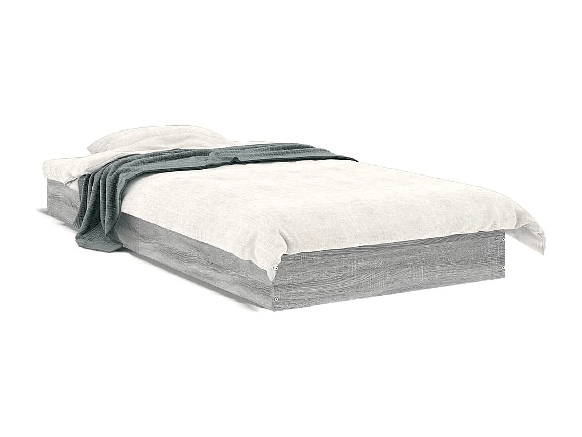 Lit simple | Lit adulte, enfant | Cadre de lit sonoma gris 75x190 cm