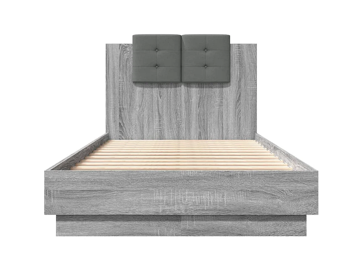 Lit simple | Lit adulte, enfant | Cadre de lit sonoma gris 75x190 cm