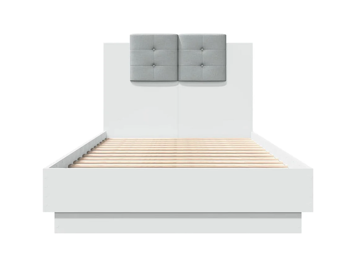 Lit simple | Lit adulte, enfant | Cadre de lit blanc 75x190 cm