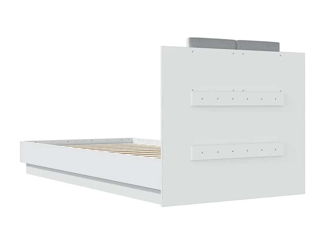 Lit simple | Lit adulte, enfant | Cadre de lit blanc 75x190 cm