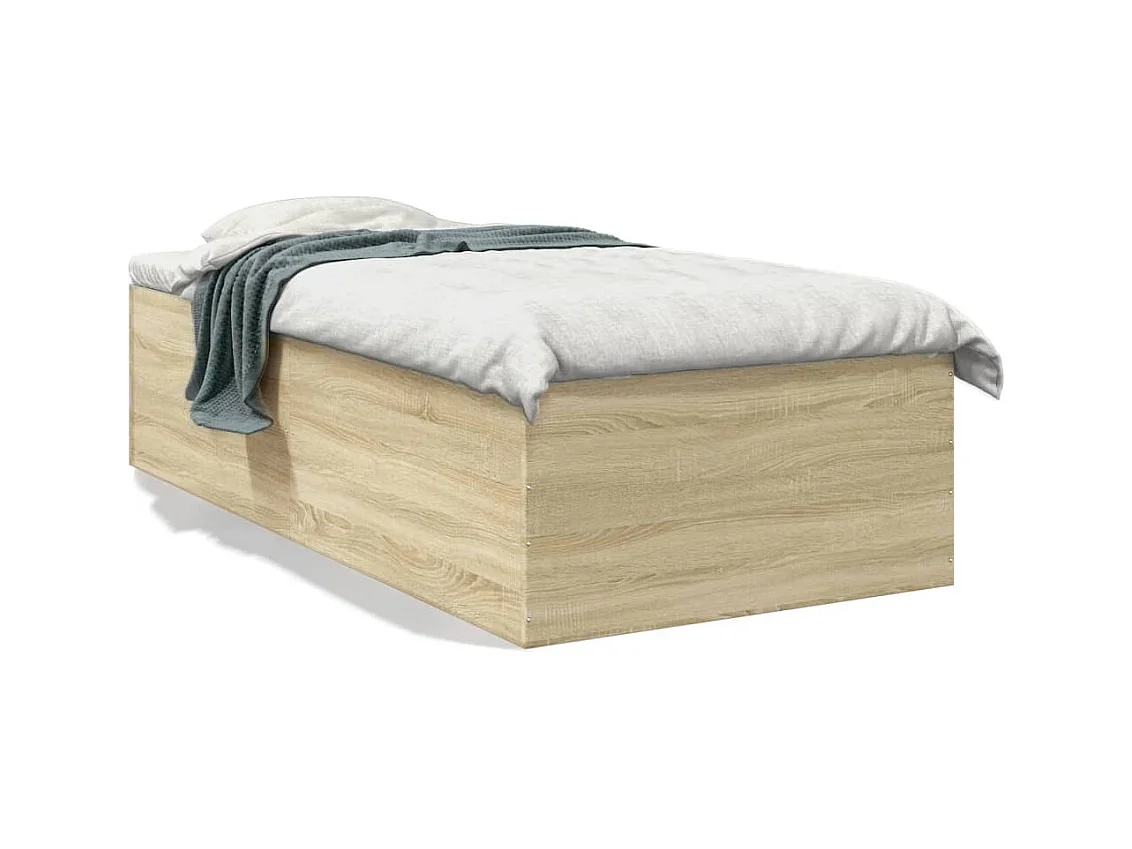 Lit simple | Lit adulte, enfant | Cadre de lit chêne sonoma 100x200 cm
