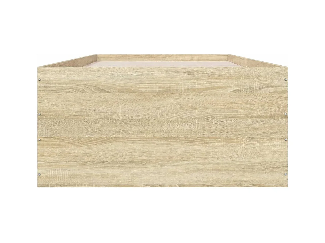 Lit simple | Lit adulte, enfant | Cadre de lit chêne sonoma 100x200 cm