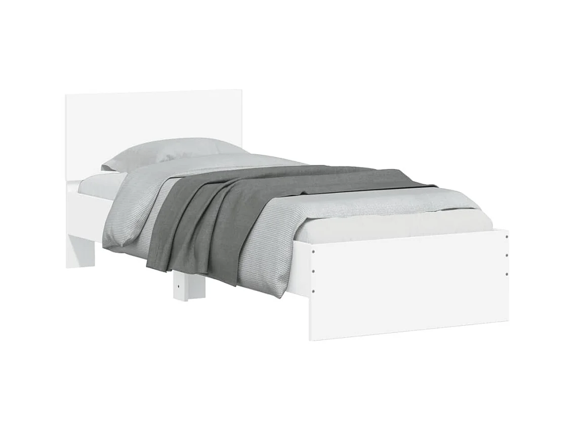 Lit simple | Lit adulte, enfant | Cadre de lit avec lumières LED blanc 90x190 cm