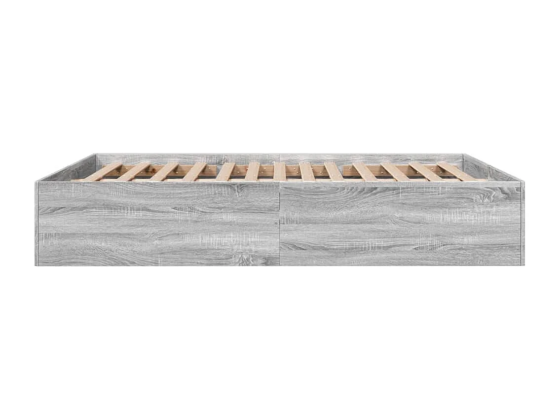 Lit double | Lit adulte | Cadre de lit sonoma gris 160x200 cm