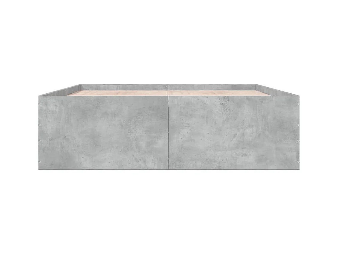 Lit double | Lit adulte | Cadre de lit gris béton 150x200 cm