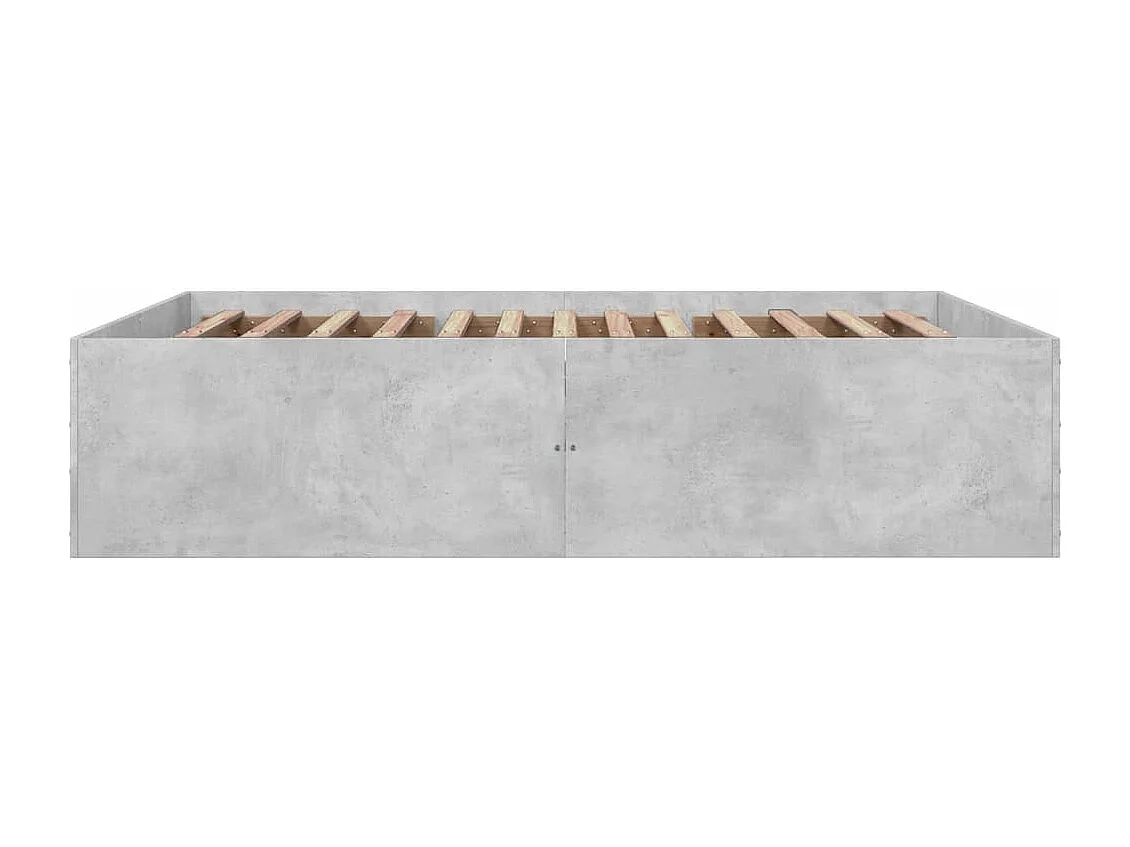 Lit double | Lit adulte | Cadre de lit gris béton 150x200 cm