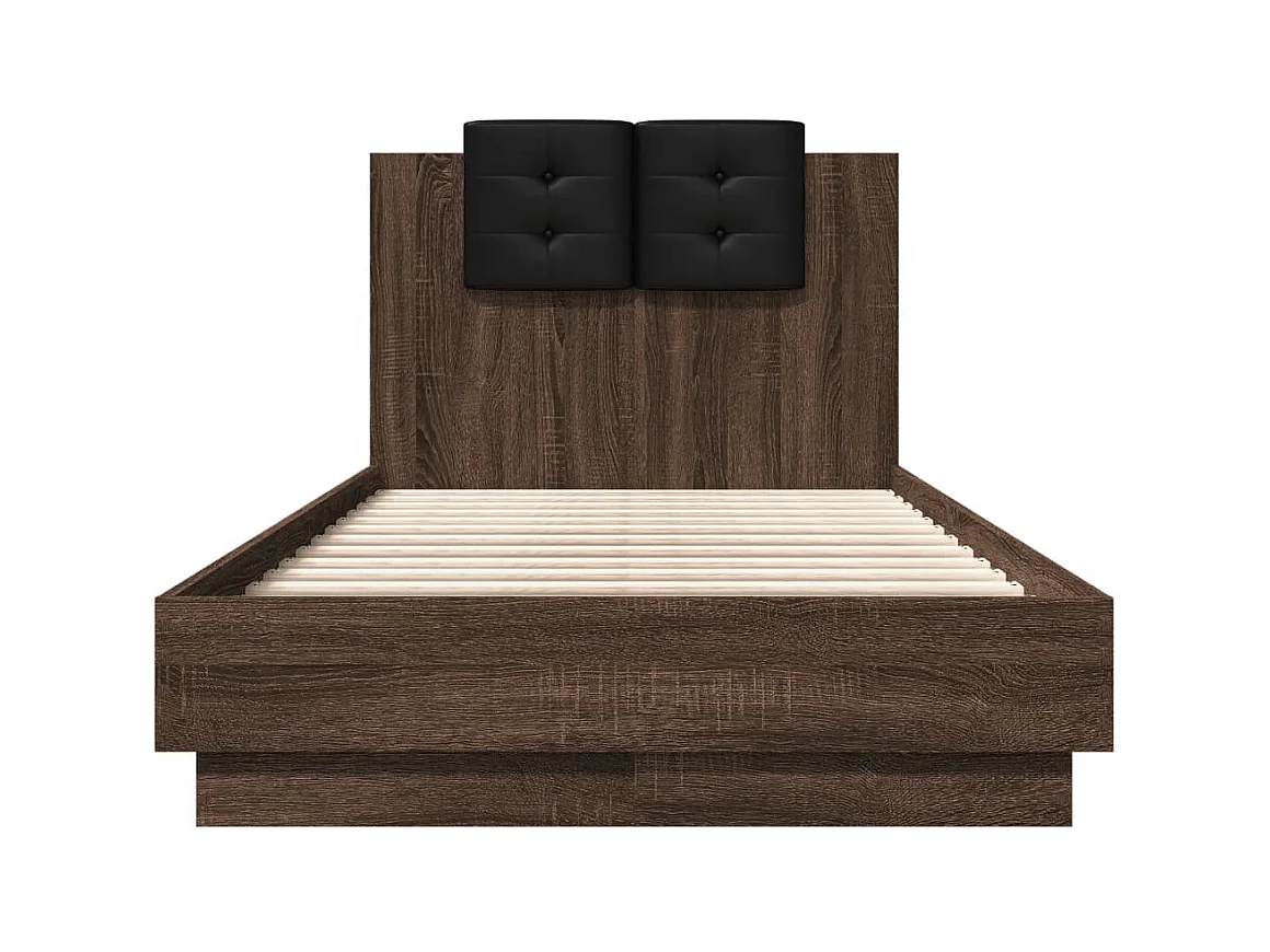 Lit simple | Lit adulte, enfant | Cadre de lit chêne marron 75x190 cm