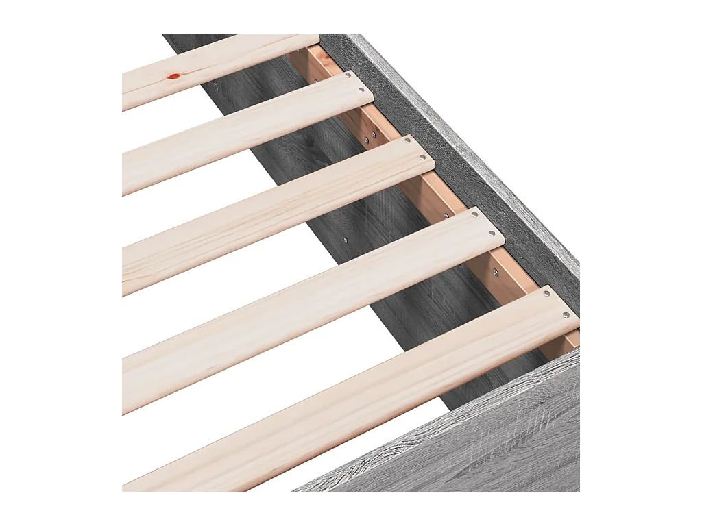 Lit double | Lit adulte | Cadre de lit sonoma gris 140x190 cm