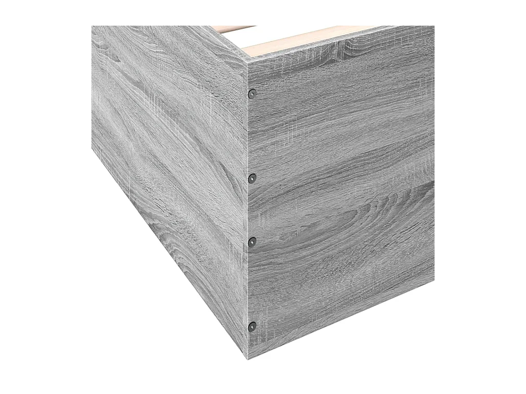 Lit double | Lit adulte | Cadre de lit sonoma gris 140x190 cm