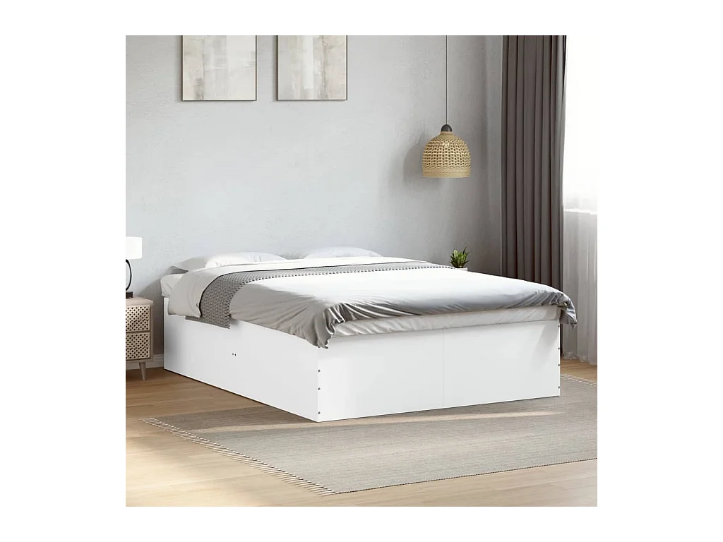 Lit double | Lit adulte | Cadre de lit blanc 150x200 cm